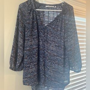 Women’s Blue Pattern Blouse - Size M